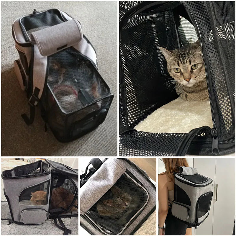 Atmungsaktiver Rucksack für Katzen und Hunde 6