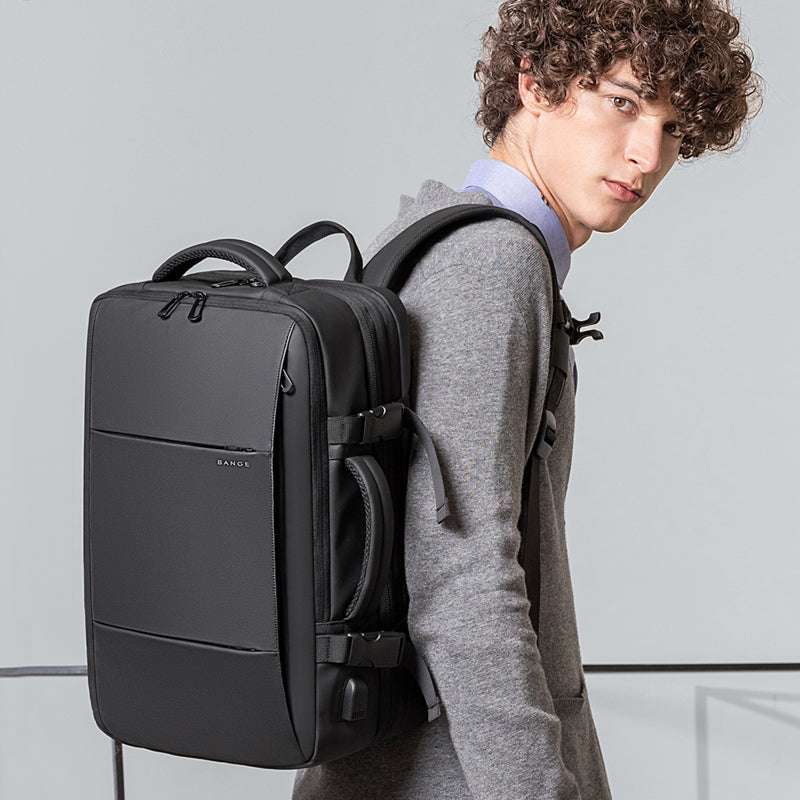 BANGE Business Trip Travel Wasserdichter Erweiterungsrucksack Flugzugelassener Handgepäck-Rucksack 6