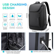 BANGE Business Wasserdichter Rucksack Geeignet für 15,6 Zoll Laptop Rucksack mit USB-Aufladung 3