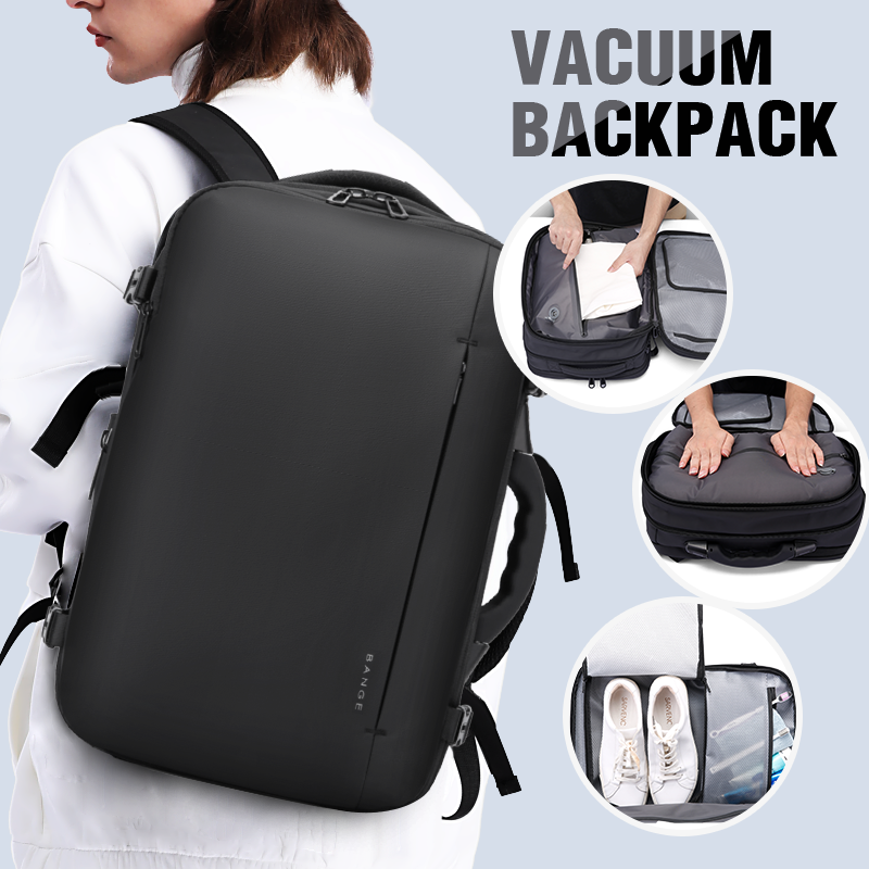 BANGE Heißer Verkauf Neue Ankunft 50L USB TSA Schloss Gewicht Griff Wasserdicht Männer Vakuum Kompression Laptop Rucksack 0
