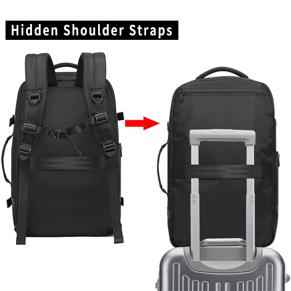 BANGE Reise-Rucksack für Herren, 40 Liter, FAA-flugzugelassene Wochenendtasche (Rucksack mit 3 Fächern) 4