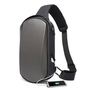 BANGE Sling Bag Wasserdichter Shell Crossbody Bag Rucksack für Männer mit USB-Ladeanschluss 0