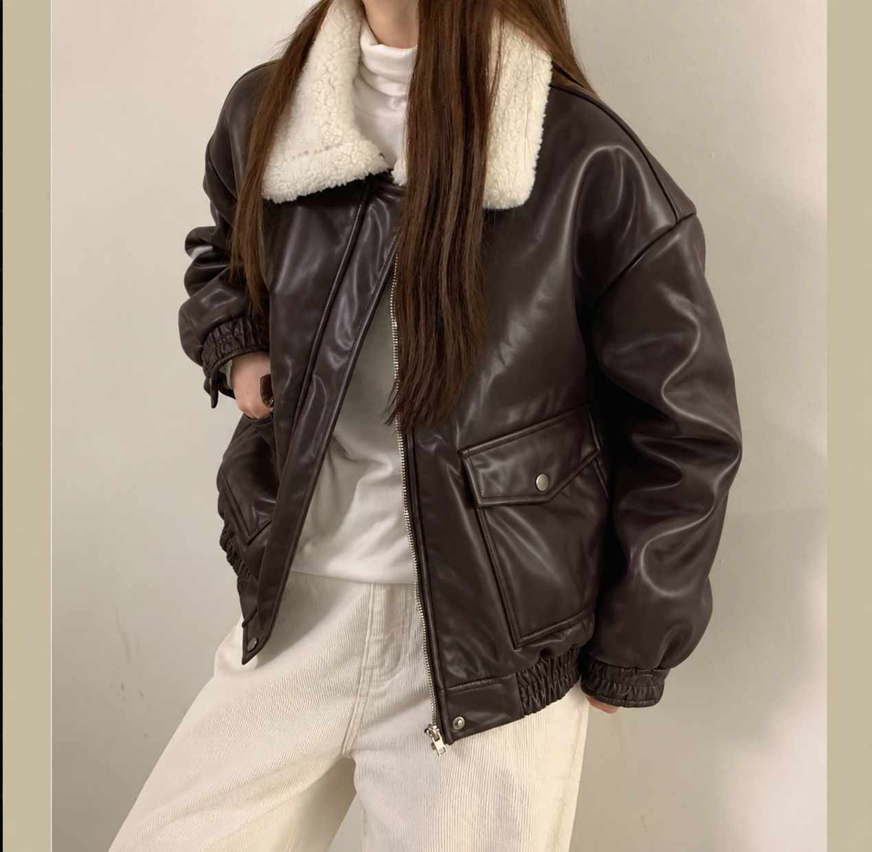 Clarence | Stilvolle Lederjacke mit Kuscheligem Kragen für Damen