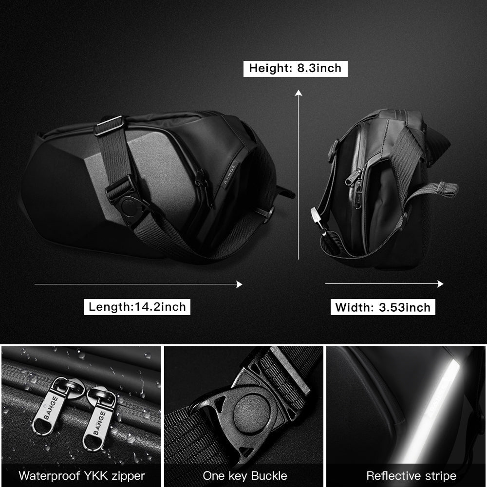 Bange Neue Sling Bag, wasserdichte Reise-Crossbody für Herren 4