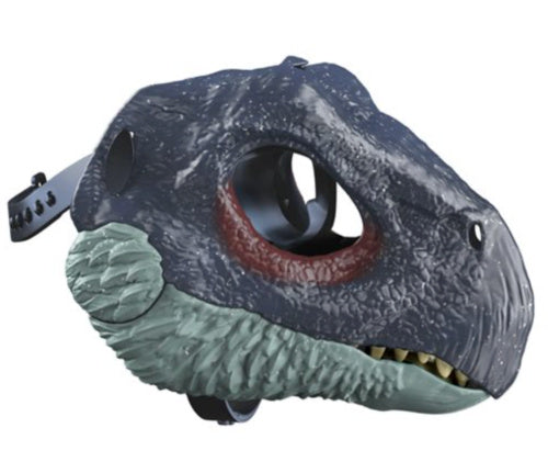 Blaue Dinosaurier-Kopfbedeckung, Sicheldrache mit Klauenmaske 4