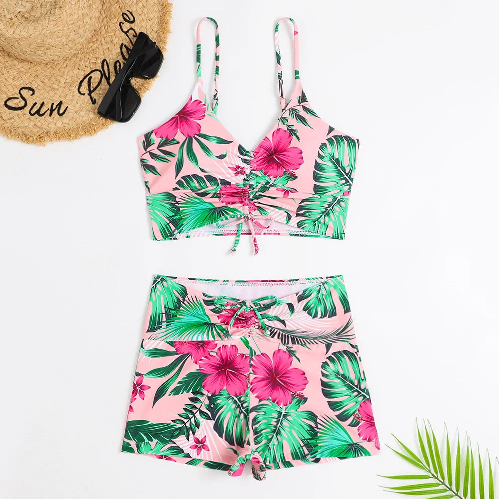 Blumendruckbikini mit hoher Taille und Sommerflair 6