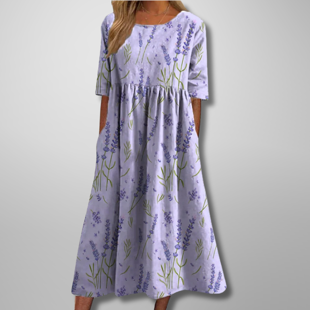 Blumenmuster Midikleid für Frauen – Elegantes Sommerkleid für jeden Anlass 2
