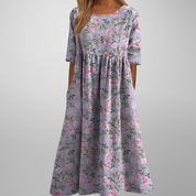 Blumenmuster Midikleid für Frauen – Elegantes Sommerkleid für jeden Anlass 5