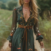 Böhmisches Blumen-Maxikleid für Frauen – Elegantes Sommerkleid 1