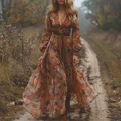 Böhmisches Blumen-Maxikleid für Frauen – Elegantes Sommerkleid 3