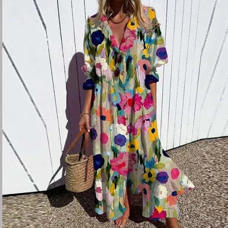 Böhmisches Maxi Kleid – Elegantes Sommermaxikleid für Frauen, Ideal für Strand und Sommerfeste 0
