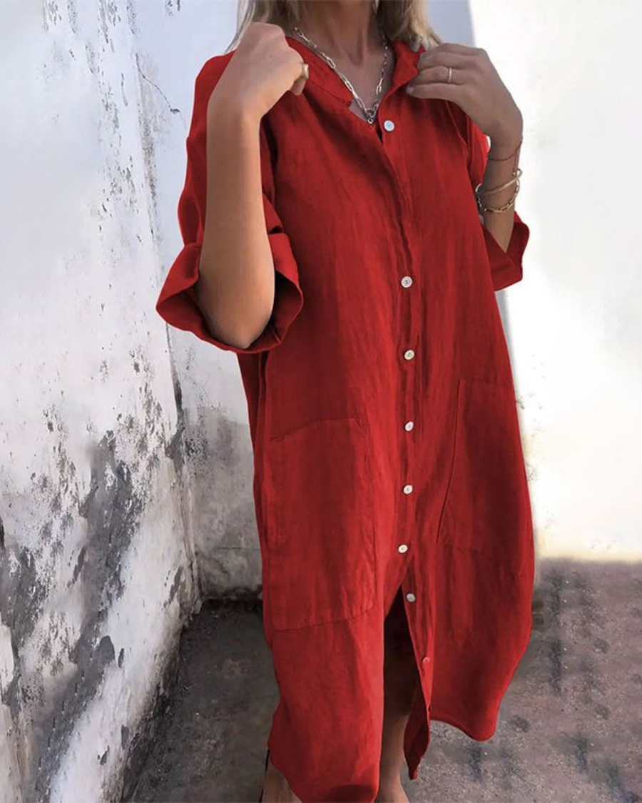 Boho-Hemdkleid Damen – Leichtes, Elegantes Kleid für Sommer, Vielseitig und Stylisch 5
