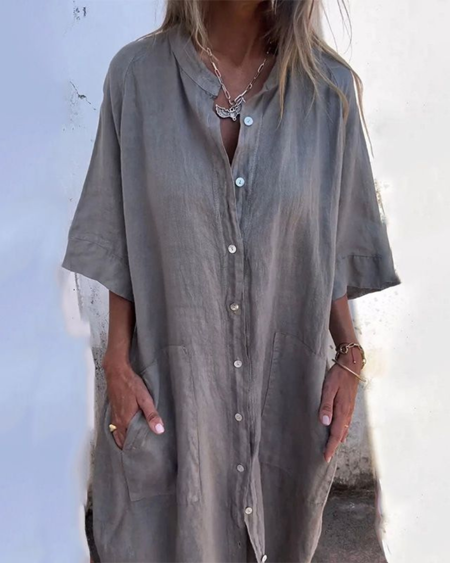 Boho-Hemdkleid für Frauen – Elegantes, luftiges Sommerkleid 0
