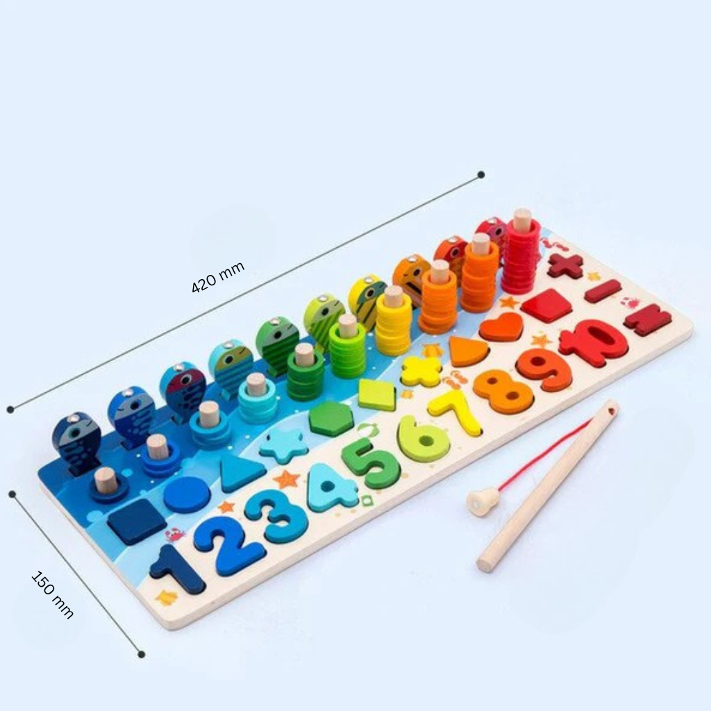Buchenholzwunder | Montessori-Lernspielzeug für interaktives Lernen 3