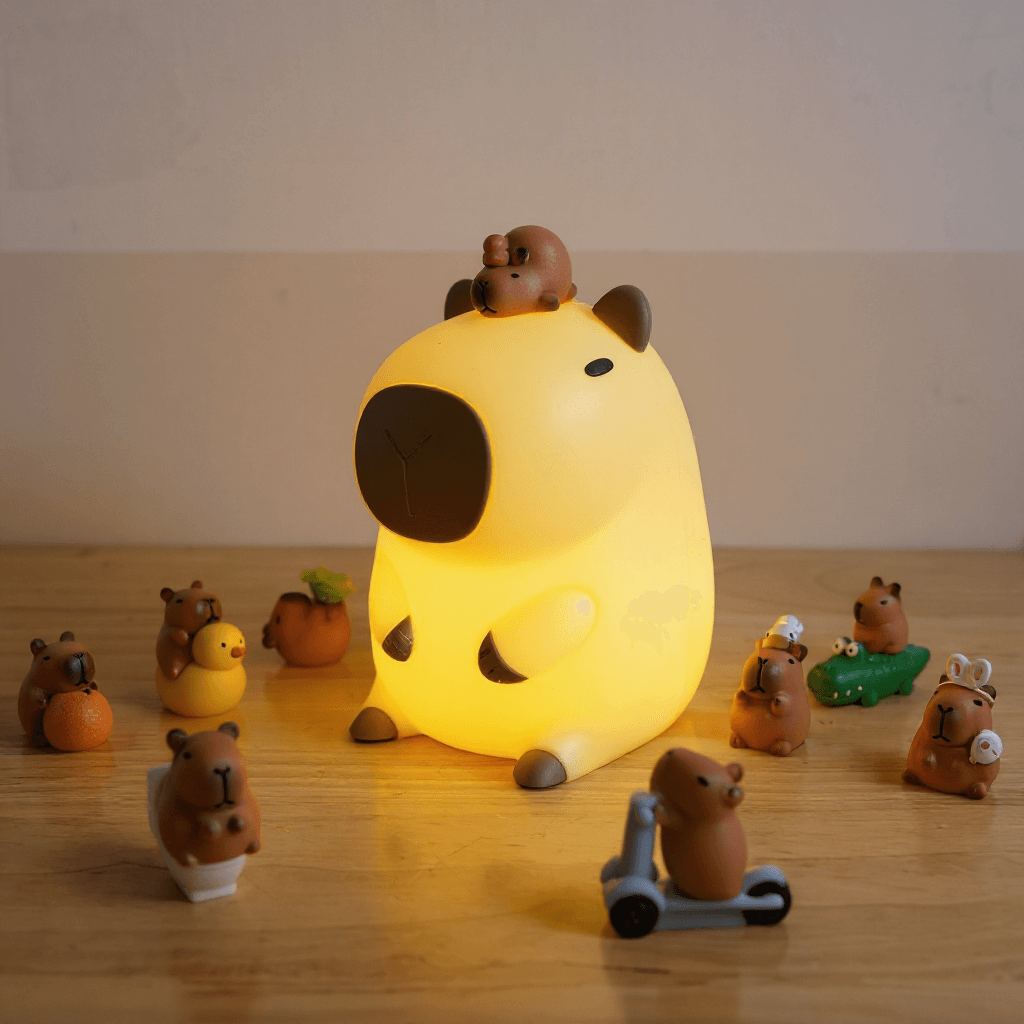 CapybaraGlow | Verstellbares Silikon-Nachtlicht für entspannende Atmosphäre 2