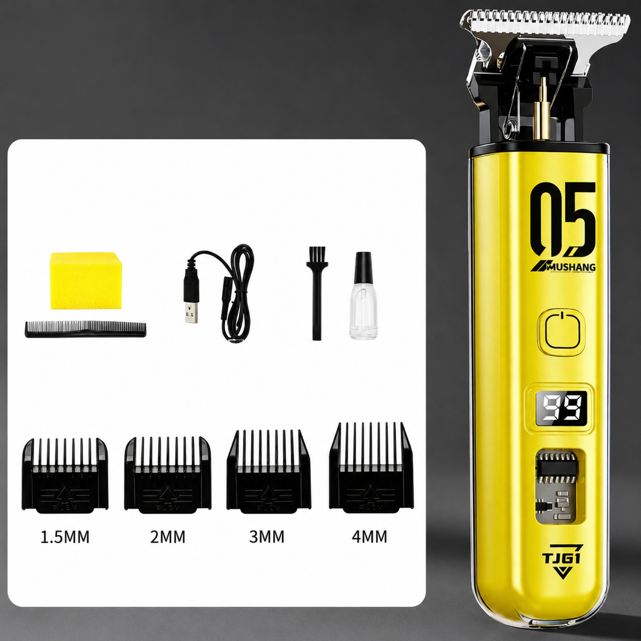 Batteridriven professionell hårtrimmer