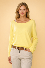 Cassey | Schlichtes langärmliges T-Shirt