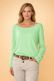 Cassey | Schlichtes langärmliges T-Shirt