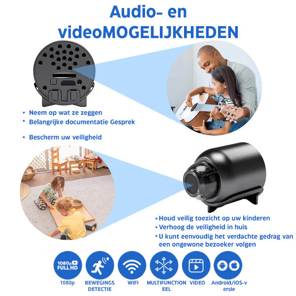 Compact Full HD Wireless-Überwachungskamera mit 160-Grad-Winkel, Nachtsicht und 72-Stunden-Akkulaufzeit für die Sicherheit zu Hause 3