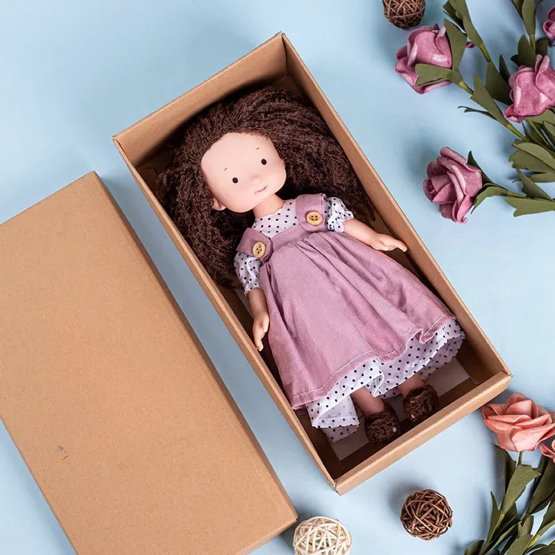 CuddlyCharm | Plüsch-Anziehpuppe mit Accessoires Geschenkset 4