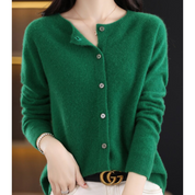 DANIELLE | Pure Merino Wolle Damen O-Hals Cardigan 4