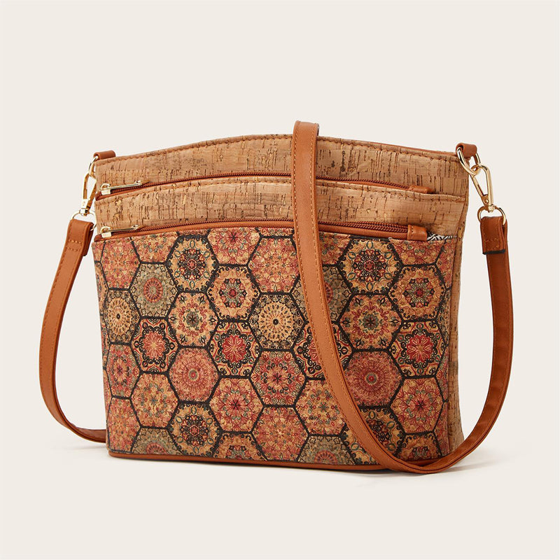 Damen-Schultertasche im Ethno-Stil aus PU-Leder 6