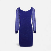 Damen Bodycon Kleid V-Ausschnitt Pailletten für Festliche Anlässe 0