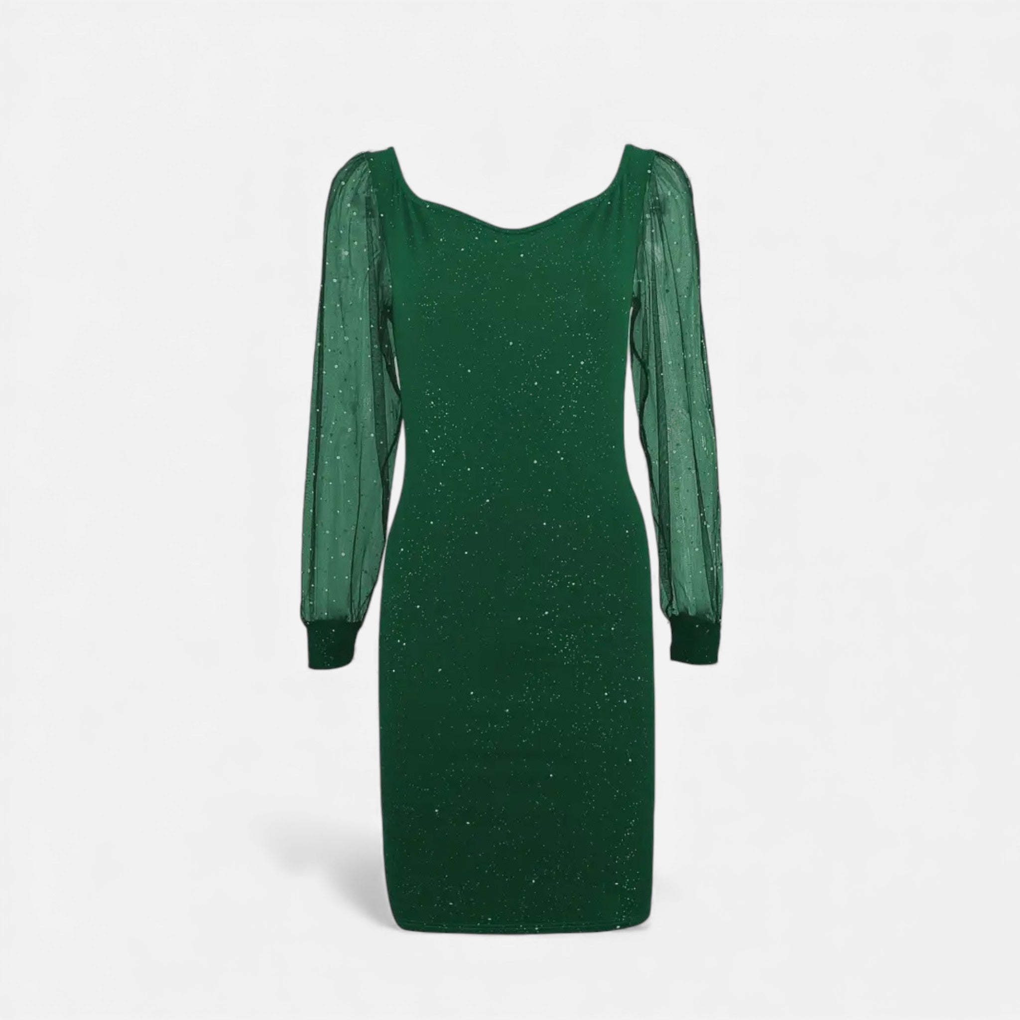 Damen Bodycon Kleid V-Ausschnitt Pailletten für Festliche Anlässe 4