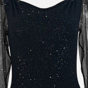Damen Bodycon Kleid V-Ausschnitt Pailletten für Festliche Anlässe 8