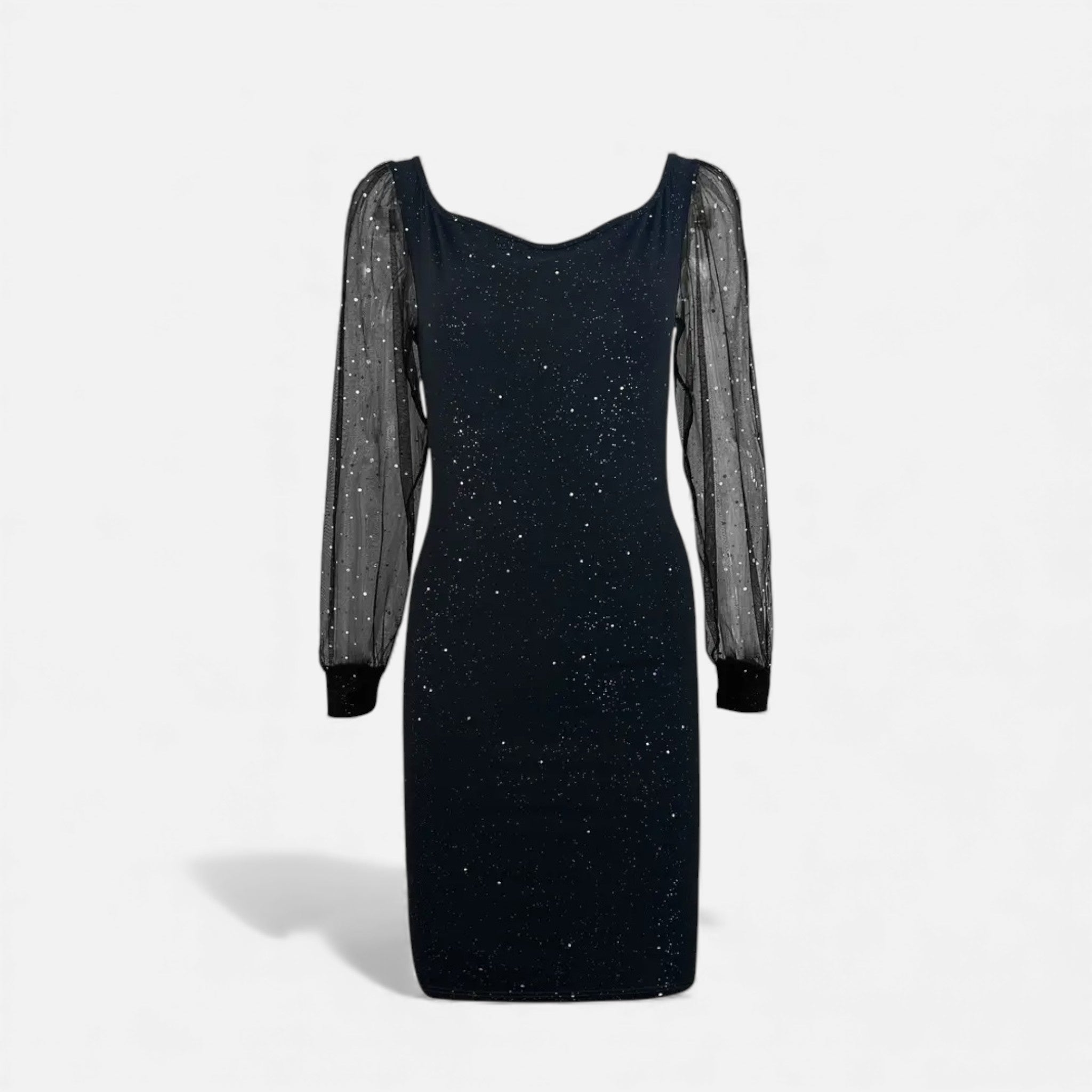 Damen Bodycon Kleid V-Ausschnitt Pailletten für Festliche Anlässe 9