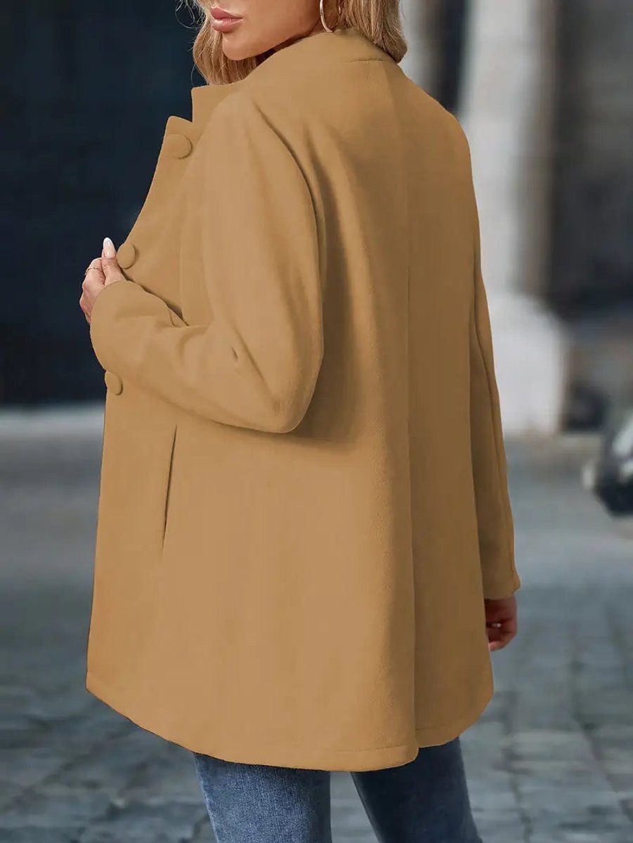 Damen Eleganter Stehkragen Blazer Figurschmeichelnder Taillierter Schnitt Modern 4