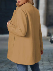 Damen Eleganter Stehkragen Blazer Figurschmeichelnder Taillierter Schnitt Modern 4