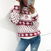 Damen Festlicher Weihnachtspullover Warm Hochwertiges Material 1