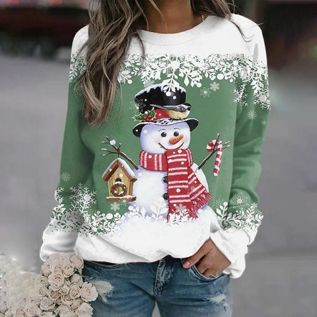 Damen Festlicher Weihnachtspullover Warm Strick 0