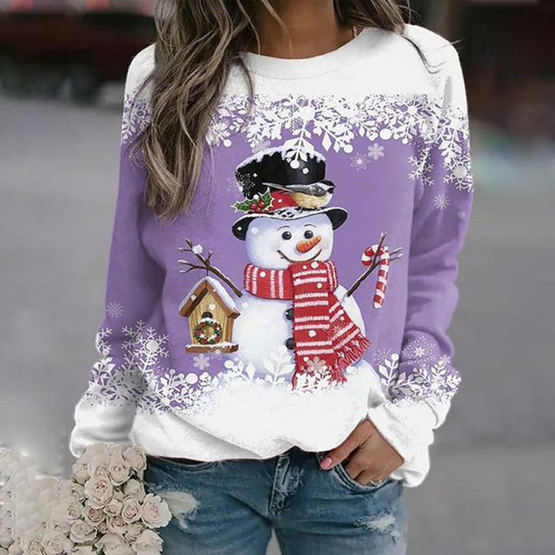 Damen Festlicher Weihnachtspullover Warm Strick 4