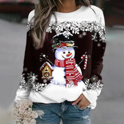 Damen Festlicher Weihnachtspullover Warm Strick 7