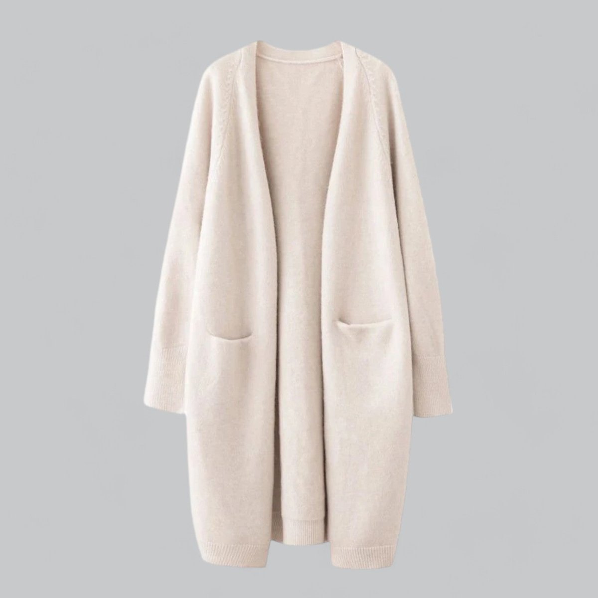 Damen Langer Oversized Strickcardigan Mit Offener Vorderseite Für Komfort Und Stil 0