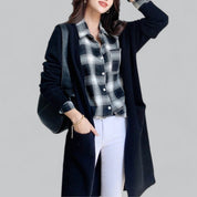 Damen Langer Oversized Strickcardigan Mit Offener Vorderseite Für Komfort Und Stil 2