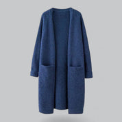 Damen Langer Oversized Strickcardigan Mit Offener Vorderseite Für Komfort Und Stil 4