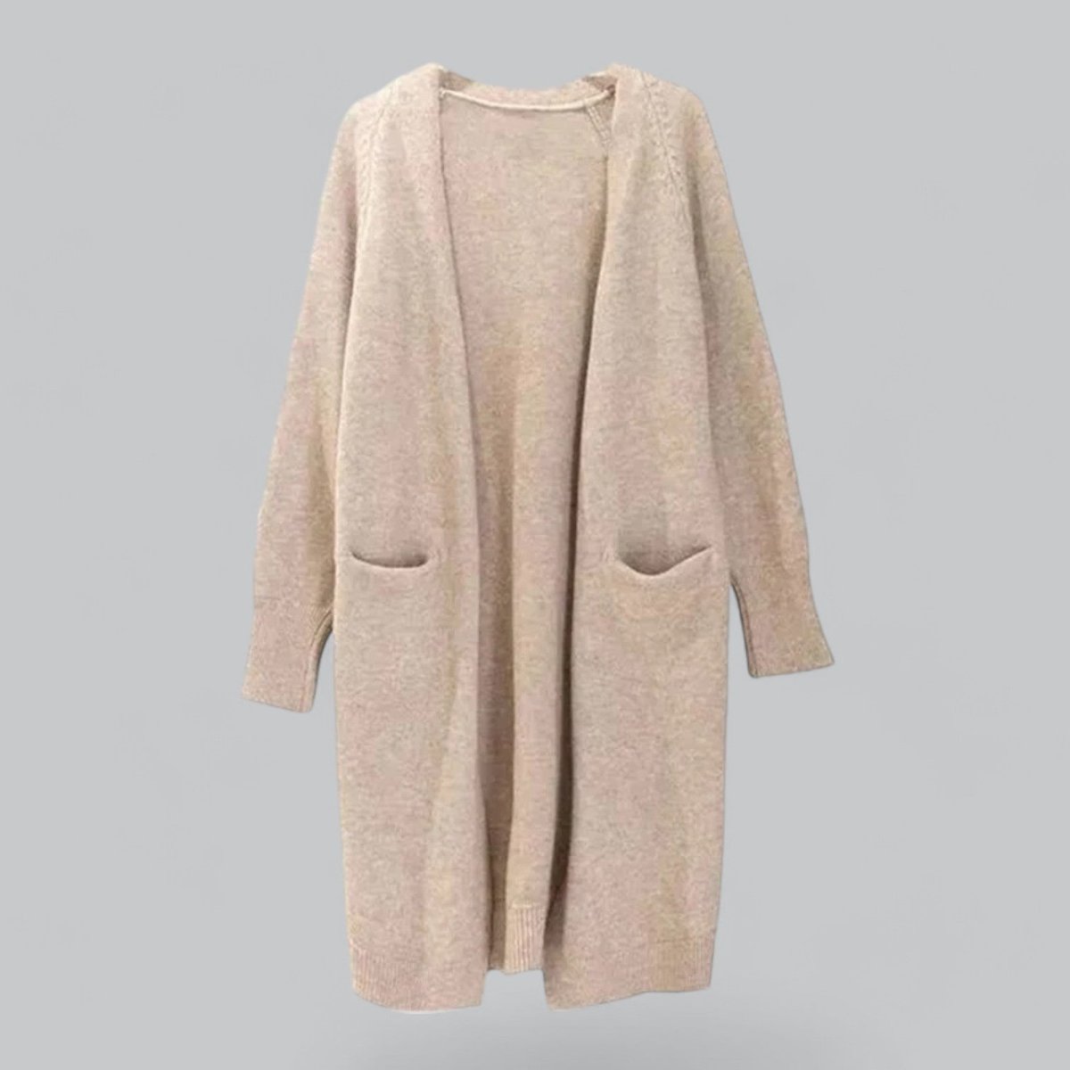 Damen Langer Oversized Strickcardigan Mit Offener Vorderseite Für Komfort Und Stil 5