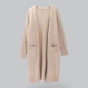 Damen Langer Oversized Strickcardigan Mit Offener Vorderseite Für Komfort Und Stil 5
