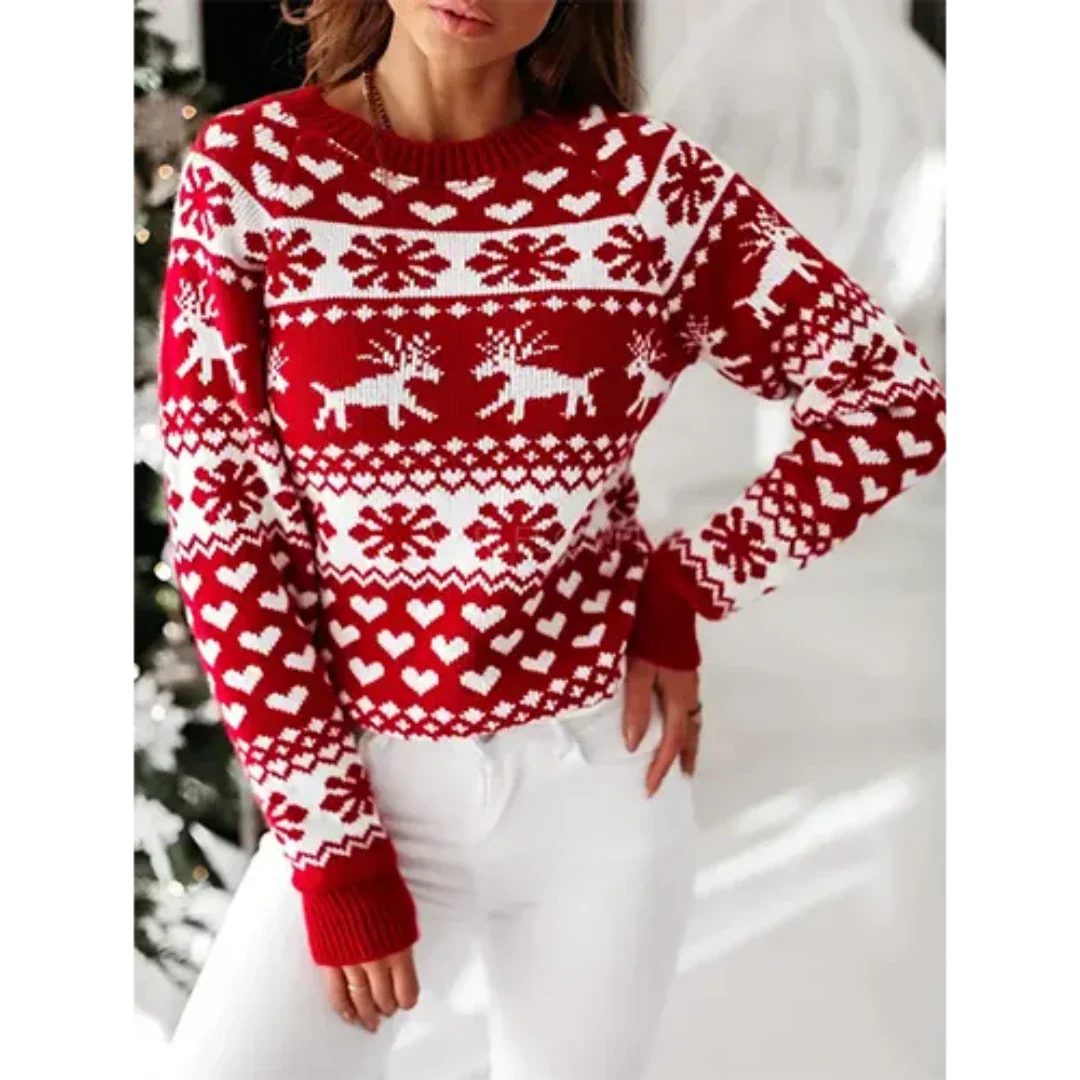 Damen Pullover Gemütlich Warm Strick für Wintertage 0