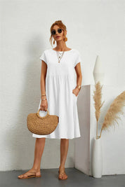 Damen Sommerkleid Mit Taschen Lässig Elegant Bequem Für Alltag Und Freizeit 11