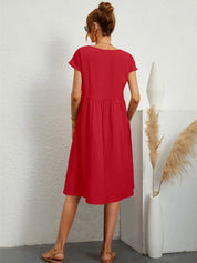 Damen Sommerkleid Mit Taschen Lässig Elegant Bequem Für Alltag Und Freizeit 2