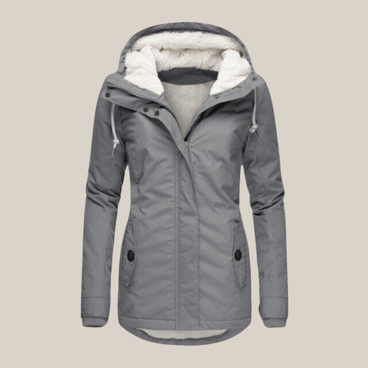 Damen Steppjacke mit Kapuze und wärmendem Fleecefutter für kalte Wintertage 3