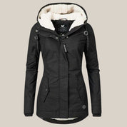Damen Steppjacke mit Kapuze und wärmendem Fleecefutter für kalte Wintertage 5