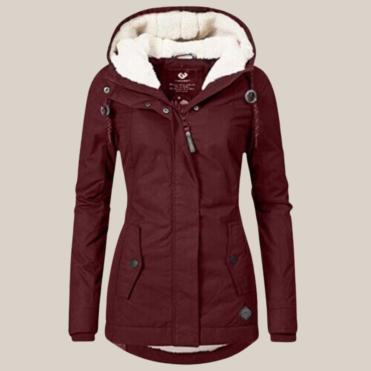 Damen Steppjacke mit Kapuze und wärmendem Fleecefutter für kalte Wintertage 7