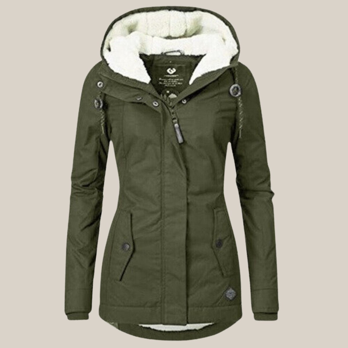 Damen Steppjacke mit Kapuze und wärmendem Fleecefutter für kalte Wintertage 8