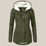 Damen Steppjacke mit Kapuze und wärmendem Fleecefutter für kalte Wintertage 8