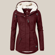 Damen Steppjacke mit Kapuze und wärmendem Fleecefutter für kalte Wintertage 9